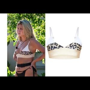 Leopard bikini top plt